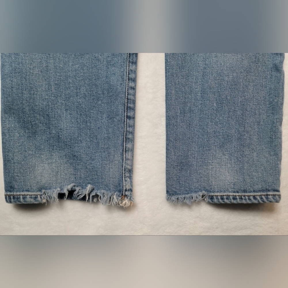 Citizens Of Humanity Emerson Slim Boyfriend Jean Sz 27 Distressed Raw Frayed Hem - Picture 10 of 15
